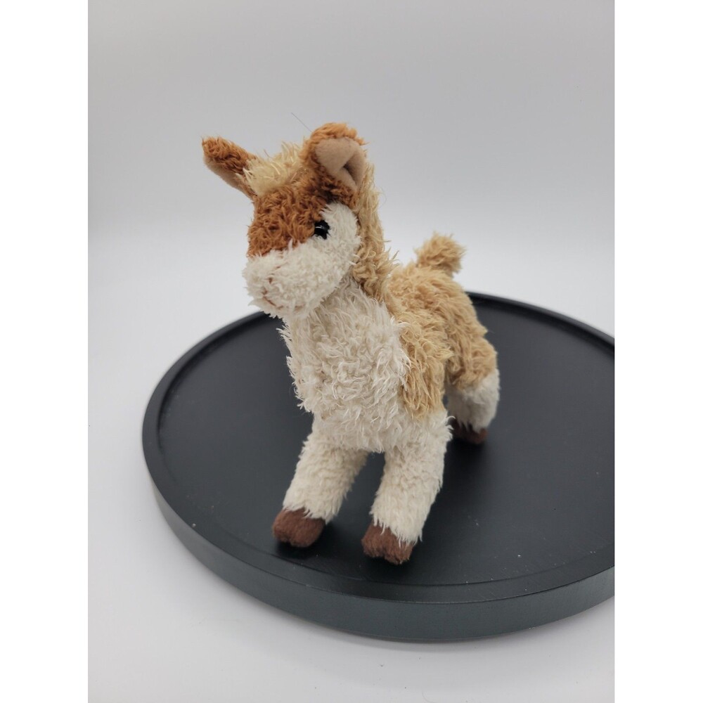 Douglas Cuddle Toys Plush Lena Llama Alpaca Brown Cream 7" Stuffed Animal